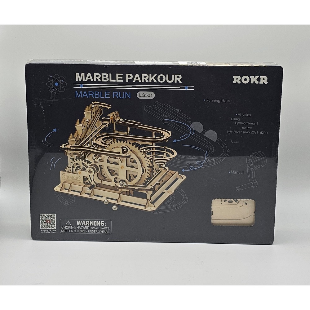 New ROKR Marble Parkour Marble Run 254pcs Plywood Model Kit